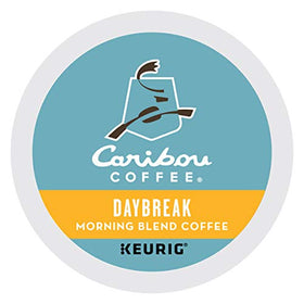 Close up of Caribou Daybreak pods for fast flavorful brews.