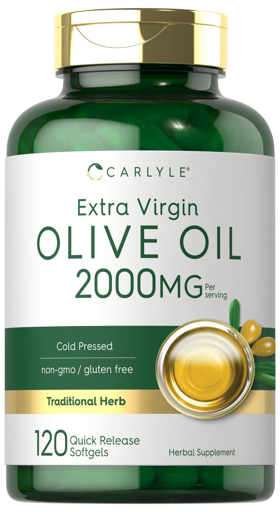 Carlyle Olive Oil Extra Virgin bottle shows premium cold-pressed oil for daily use