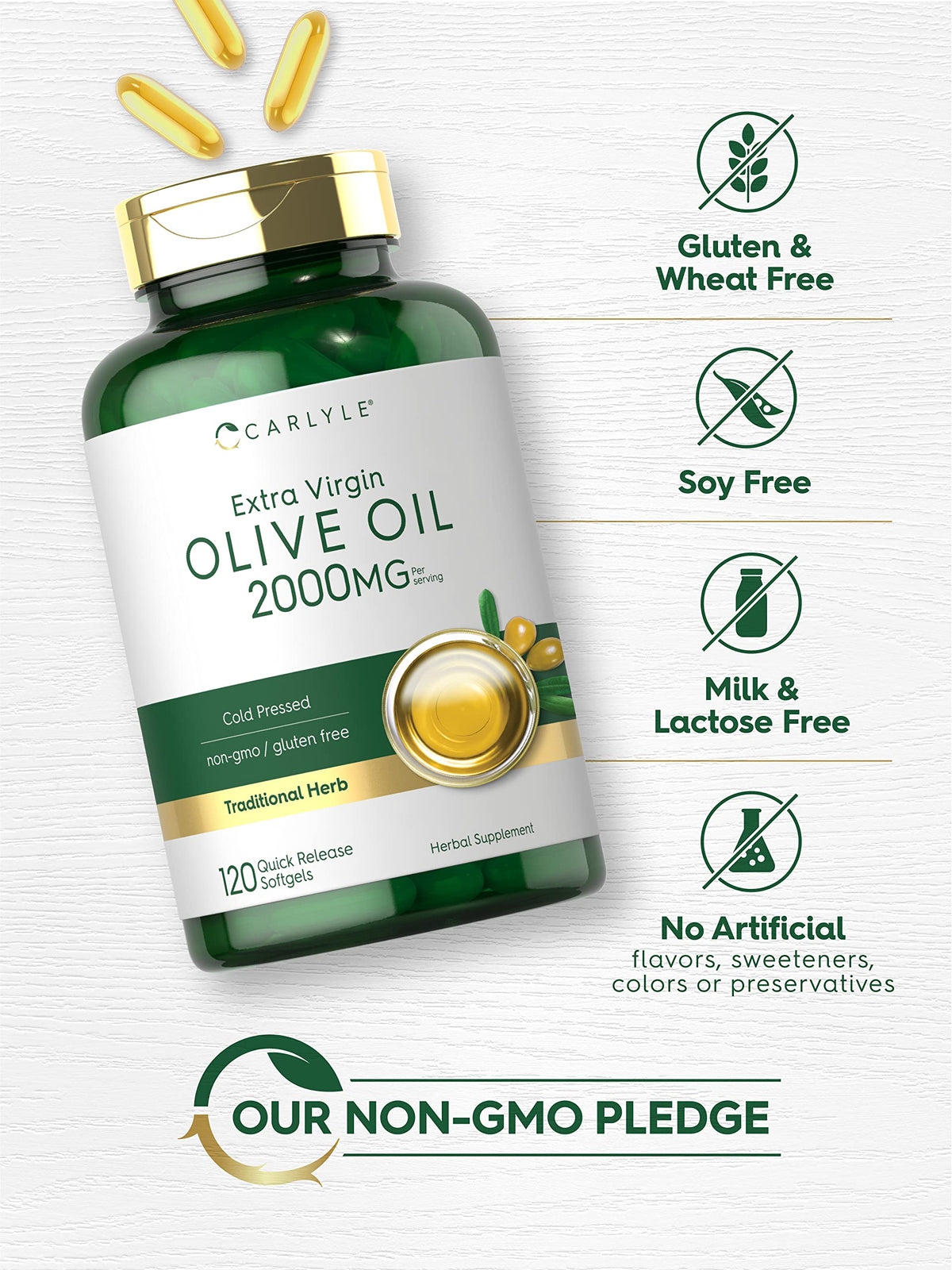 Carlyle Olive Oil label closeup highlighting quality and purity cues