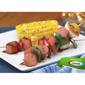 Carmela Vienna sausage in broth served as a simple meal idea
