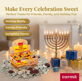 Carmit coins as party favors for celebrations and gifting.