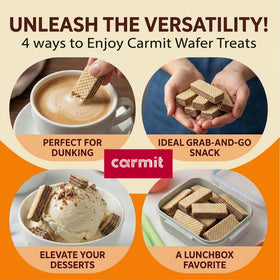 Carmit wafers as a versatile topping for ice cream or yogurt.
