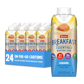 Carnation Breakfast Essentials caramel bottle ready-to-drink protein for busy mornings
