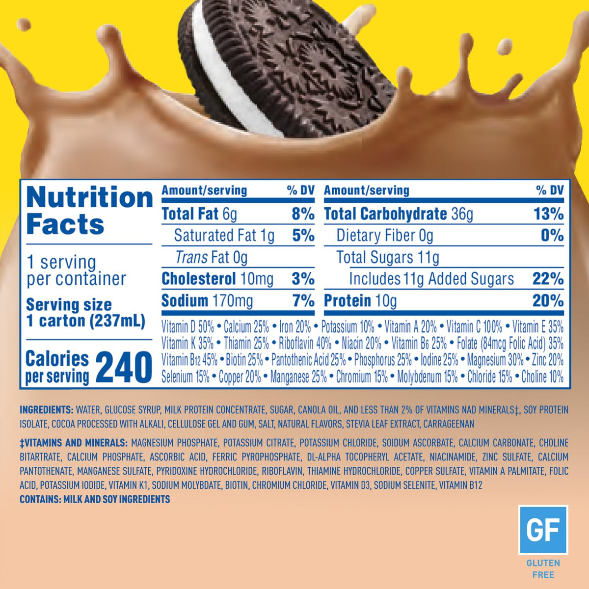 Carnation Breakfast Essentials Cookies N Crème 24-pack box, family-friendly breakfast solution.