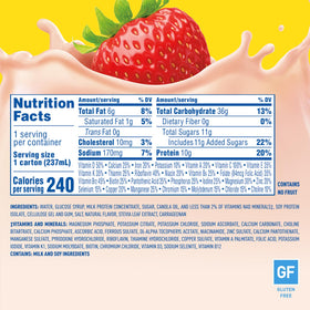 Carnation Breakfast Essentials Creamy Strawberry served with oatmeal for balance