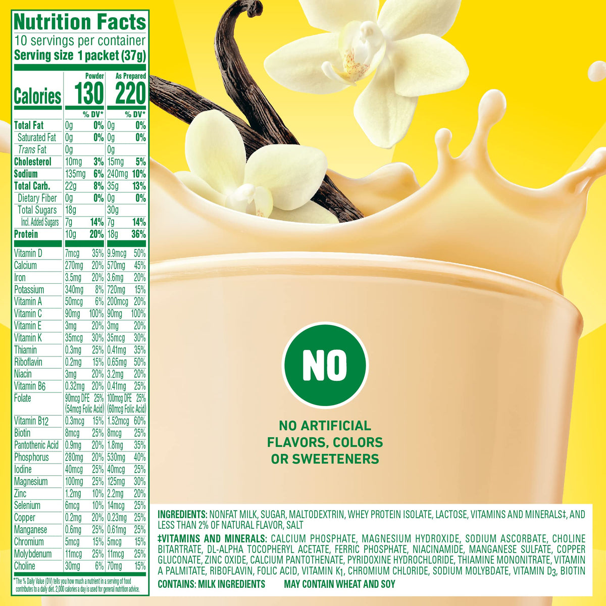 Carnation Breakfast Essentials high-protein powder dispenser ideal for boosting shakes.