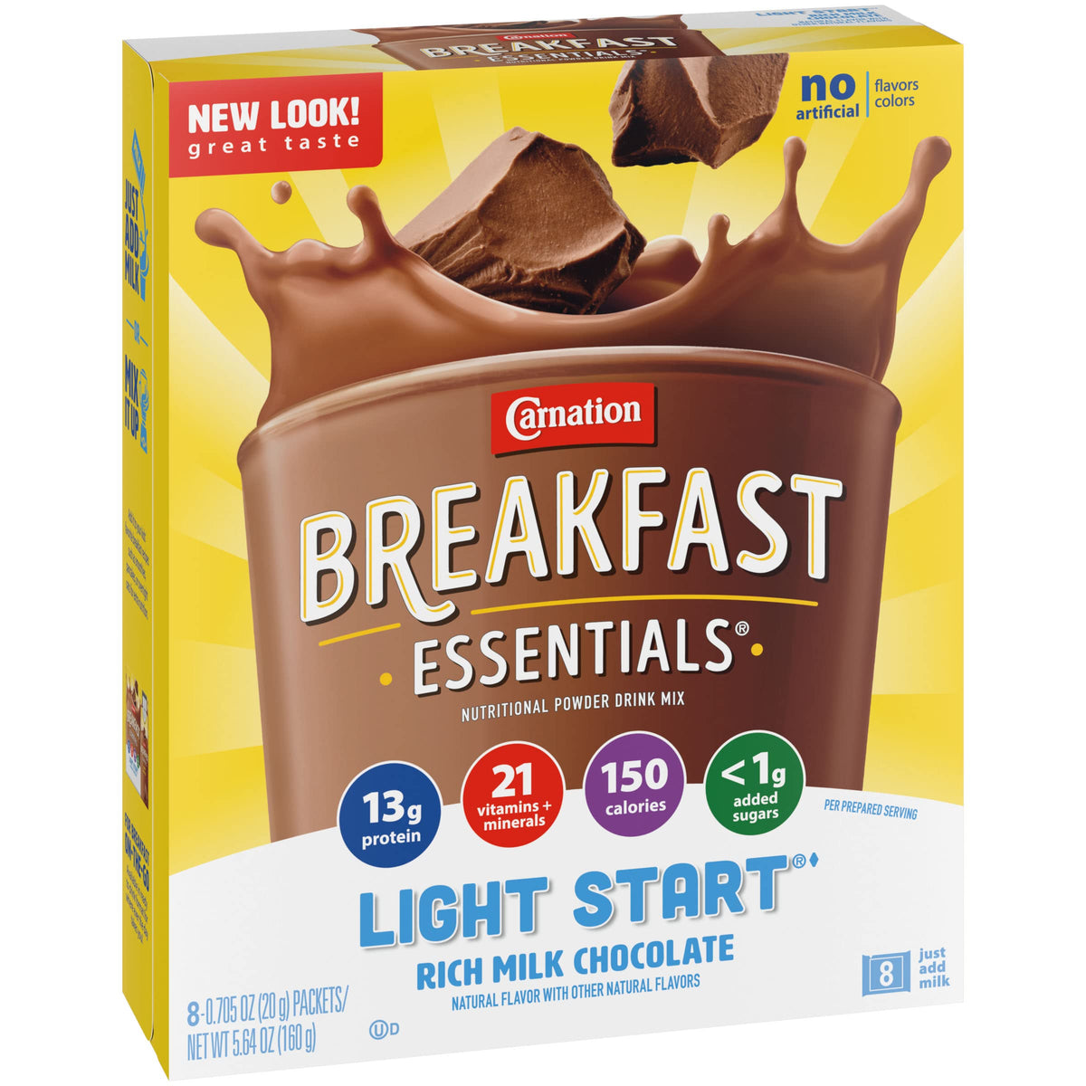 Carnation Breakfast Essentials Light Start 13g protein supports daily energy.