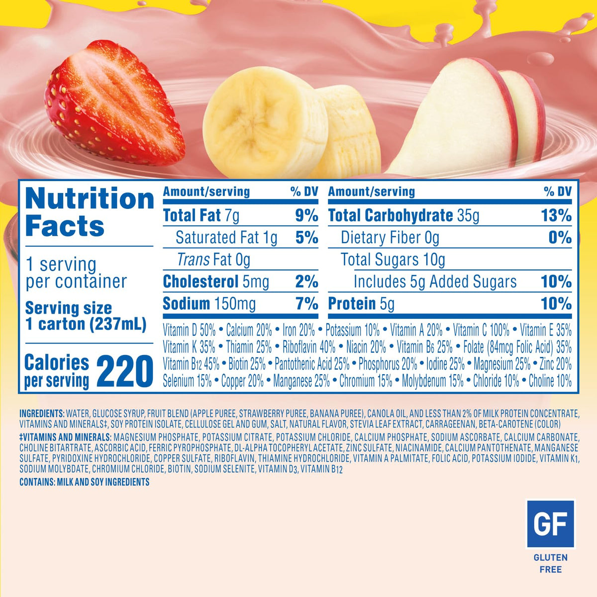 Reclosable carton of Carnation Breakfast Essentials for easy grab and go.