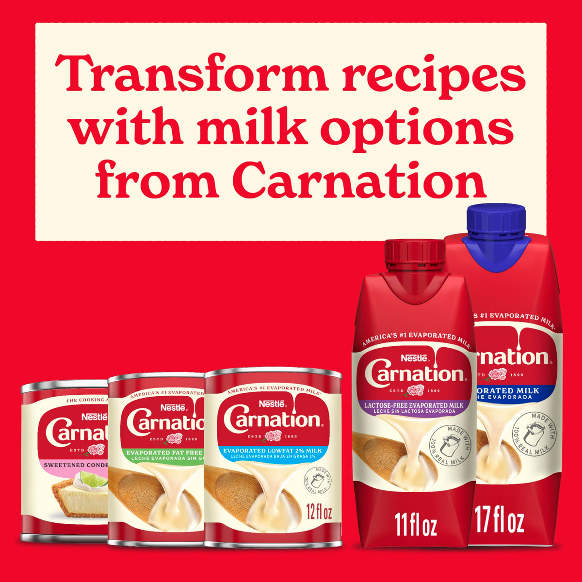 Opened Carnation evaporated milk carton stored in fridge preserves freshness.