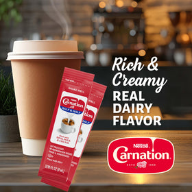 Close-up of Carnation half-and-half stick showing real dairy cream