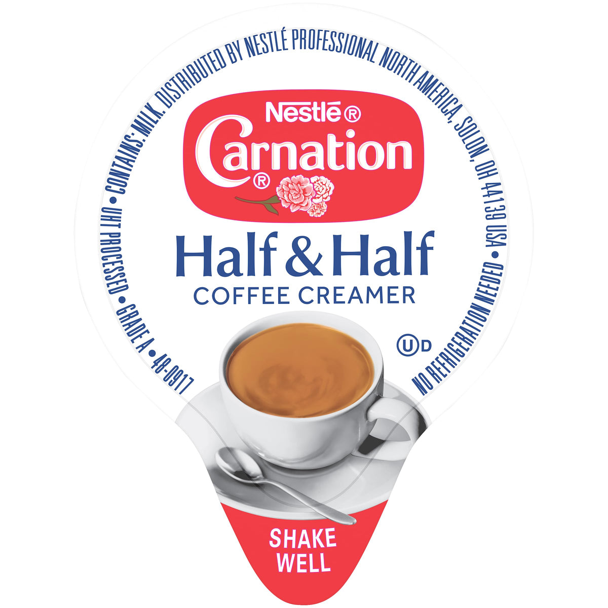 Carnation Half and Half tubs in a 360 pack, ideal for busy office break rooms.