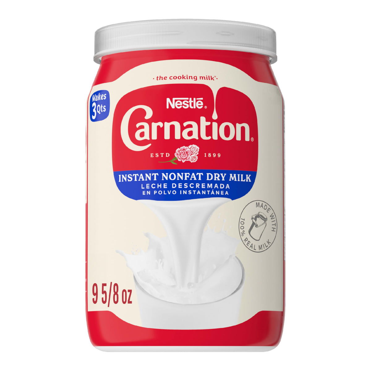 Carnation instant nonfat dry milk powder ready for baking breads and muffins.
