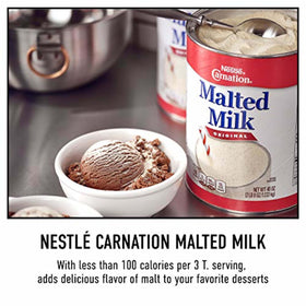 Close-up of creamy malted powder texture ready to blend into drinks.