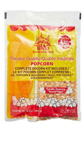 Carnival King all-in-one popcorn kit front view for quick, ready-to-use concessions.