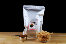 Julia's Pantry pork rinds crispy puff texture after microwaving.