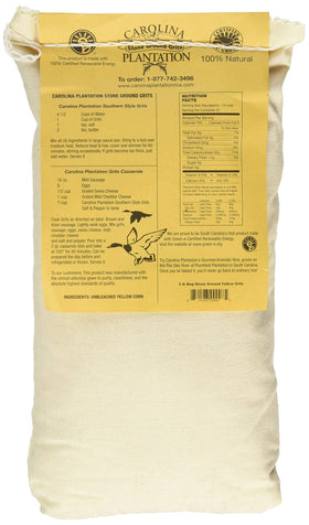 Carolina Plantation yellow grits texture, suggesting creamy, versatile dishes.
