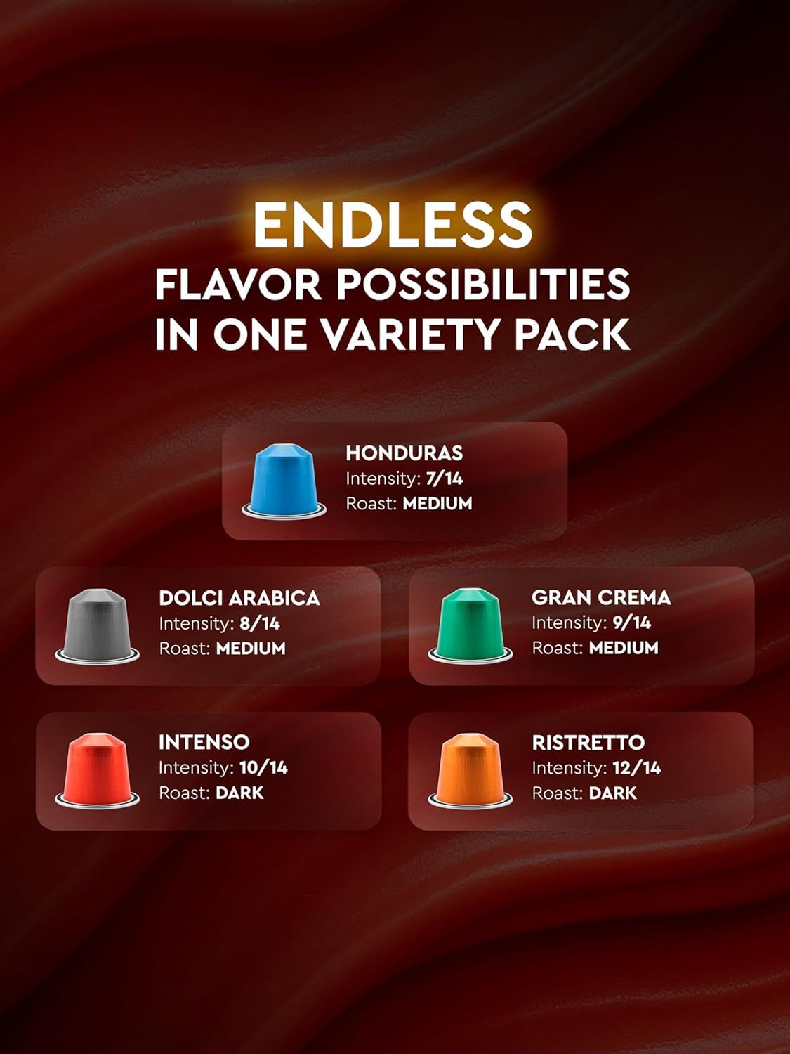 Carraro Intenso and Ristretto blends offer bold, spicy notes for robust shots