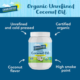 Carrington Farms coconut oil pour showing smooth liquid ideal for sautéing.