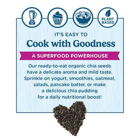 Carrington Farms chia seeds ideal for yogurt parfaits and toppings.