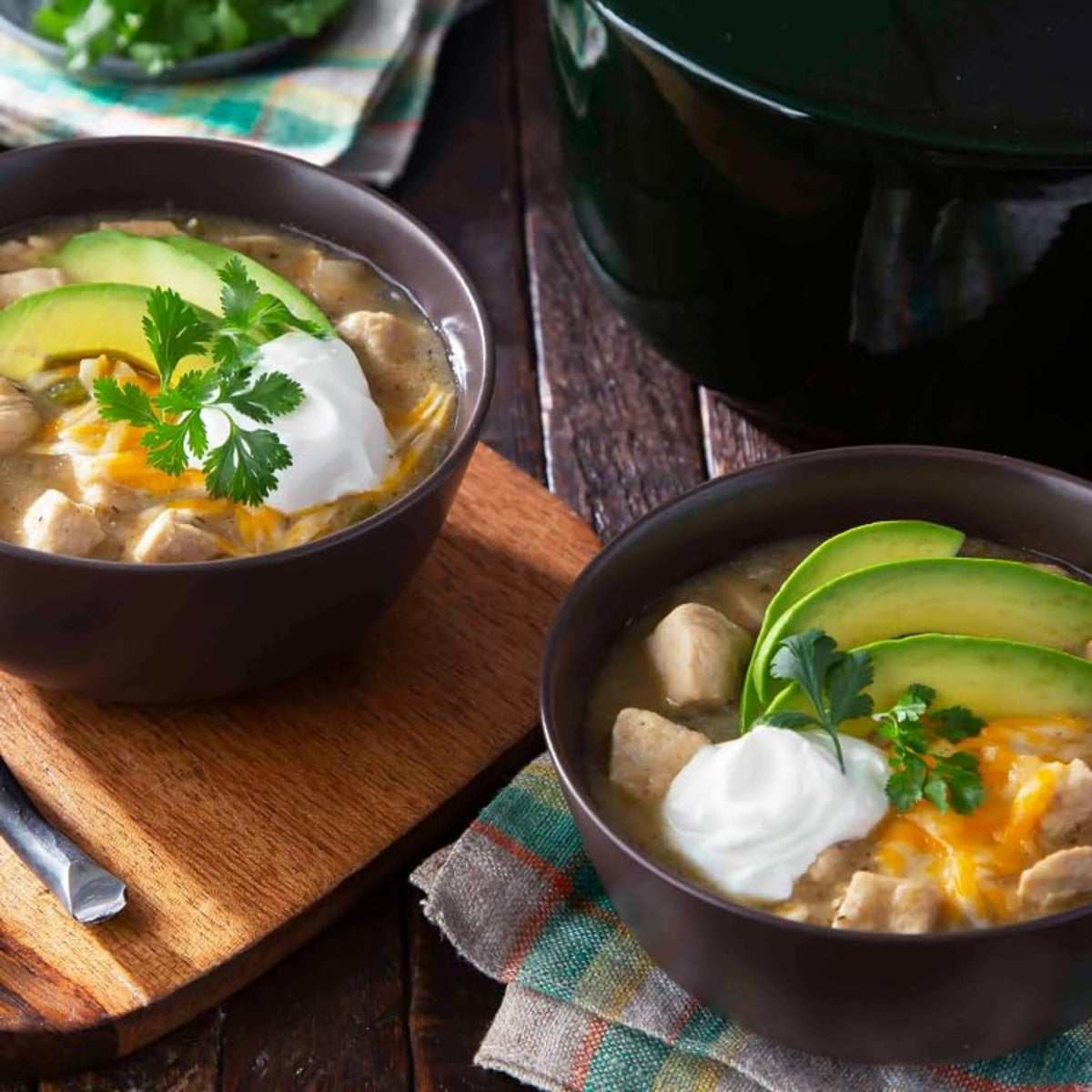 Serving suggestion card helps quick, easy weeknight planning.