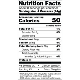 Close-up of crisp, flaky texture on Carr's crackers.