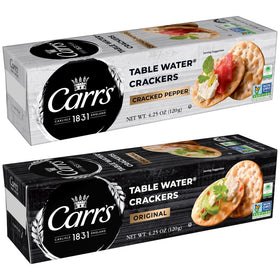 Picnic setup featuring Carr's crackers as a light bite.