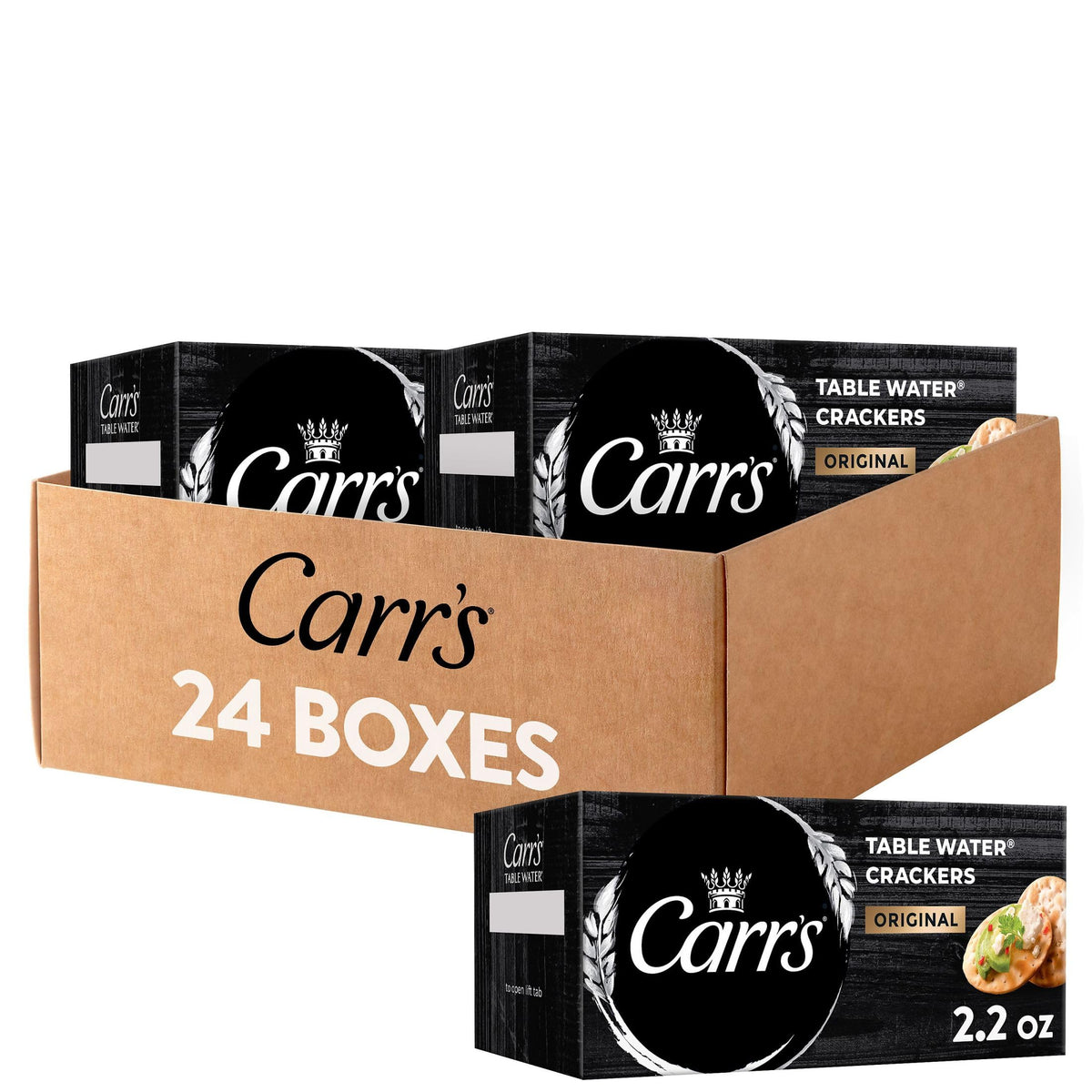 Carr's Table Water Crackers Original packfront, ideal for entertaining gatherings