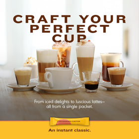 Cartograph Coffee single-serve packet opened for on-the-go coffee