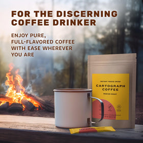 Cartograph Coffee travel-packets ready for easy packing
