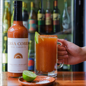 Casa Cobre Real Sangrita michelada pour pairs with beer for a flavorful twist.
