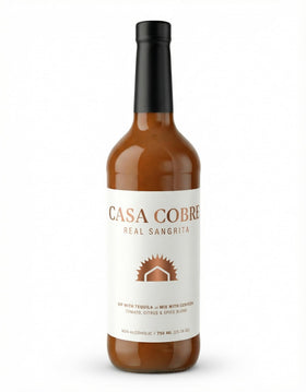Casa Cobre Real Sangrita Premium Mixer bottle pour highlights bold tomato and chipotle flavor.
