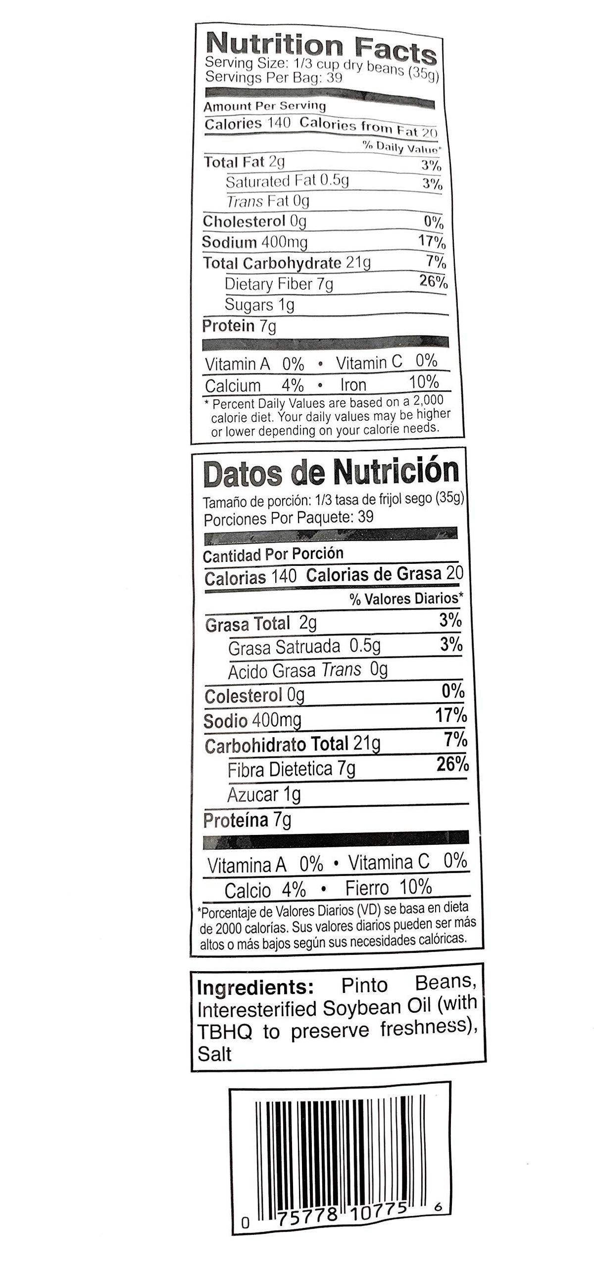 Casa Corona refried beans with cheese, ideal for burrito fillings and dips.