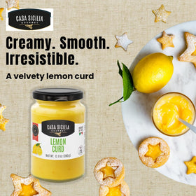 CASA SICILIA GOURMET Lemon Curd dessert layer enhances tarts and pastries.