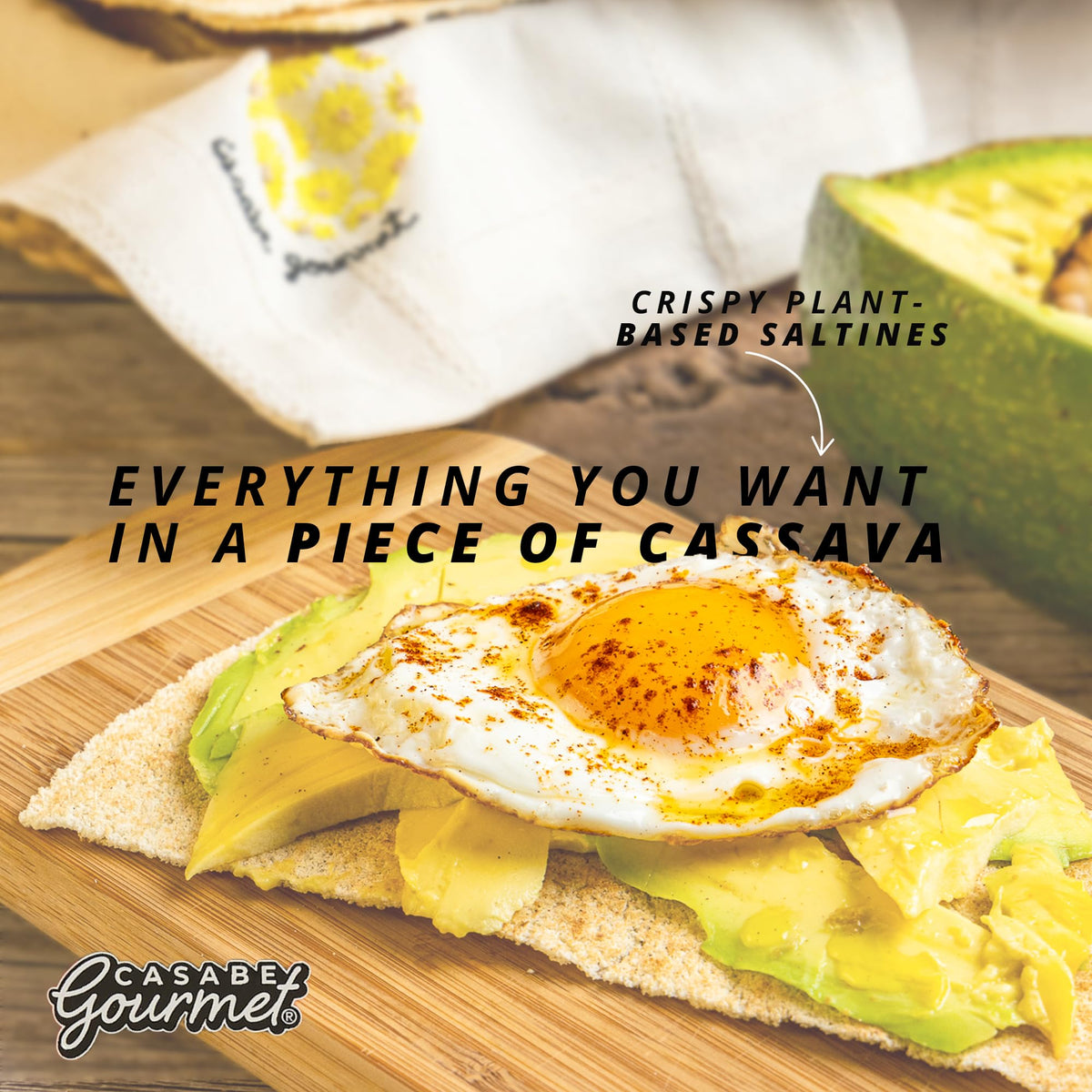 Casabe Gourmet large cassava chips crisp texture close-up, great for dips.
