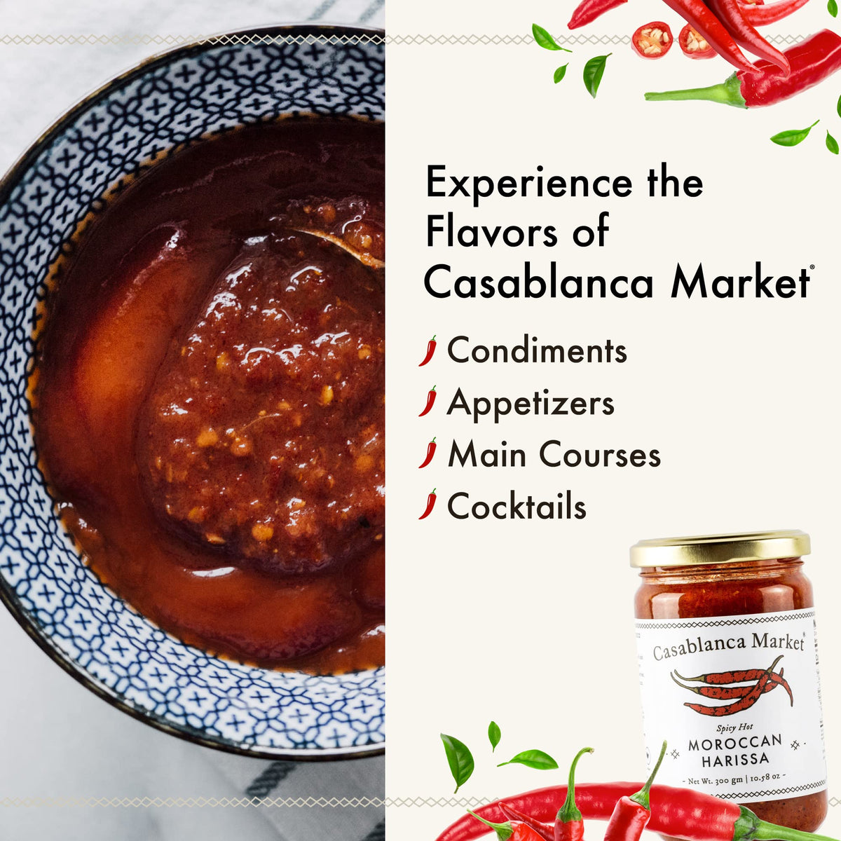 Casablanca Market Harissa over couscous adding warmth and aroma