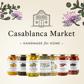 Casablanca Market Moroccan Capers Non Pareil on display emphasizes artisan, preservative-free quality.