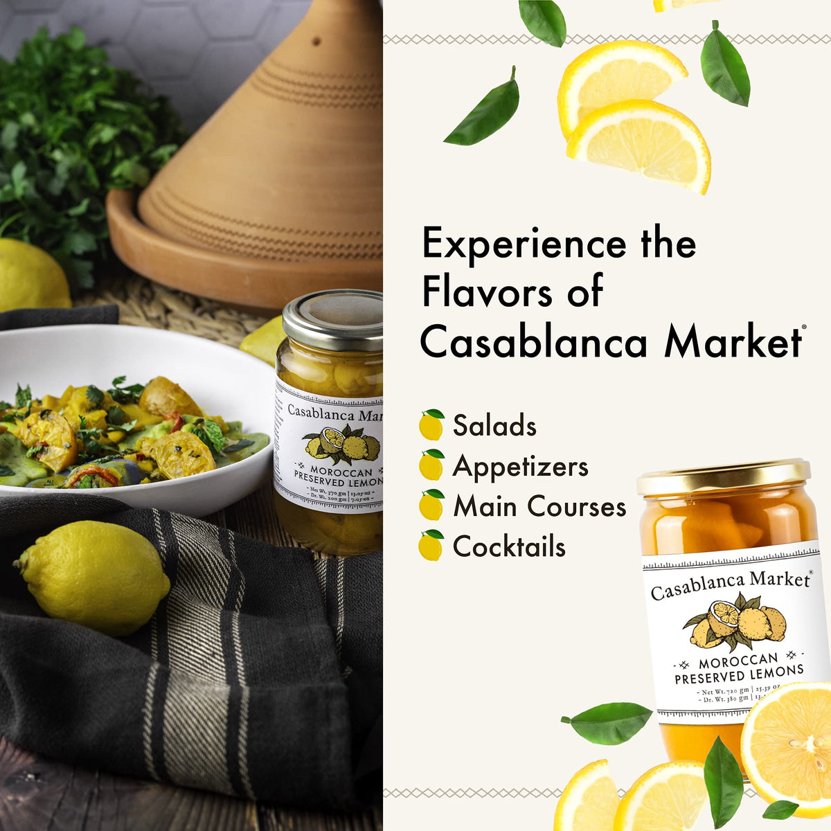 Casablanca Market preserved lemons brighten fresh salads with citrus tang.
