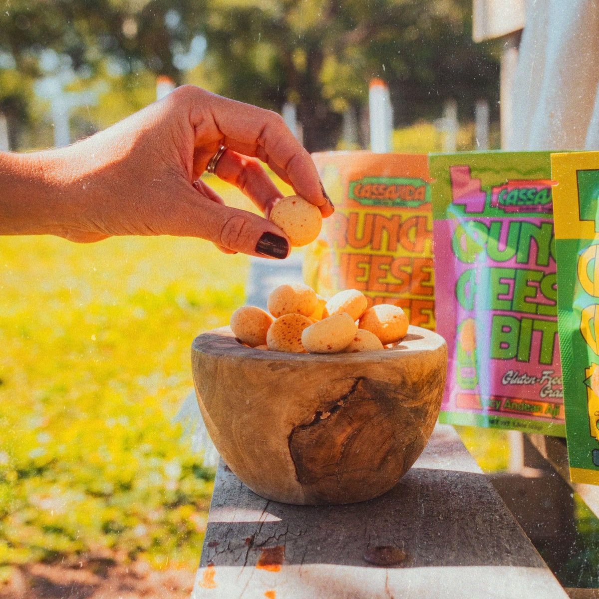 Cassavida cassava crunch snack captures dense satisfying bite.