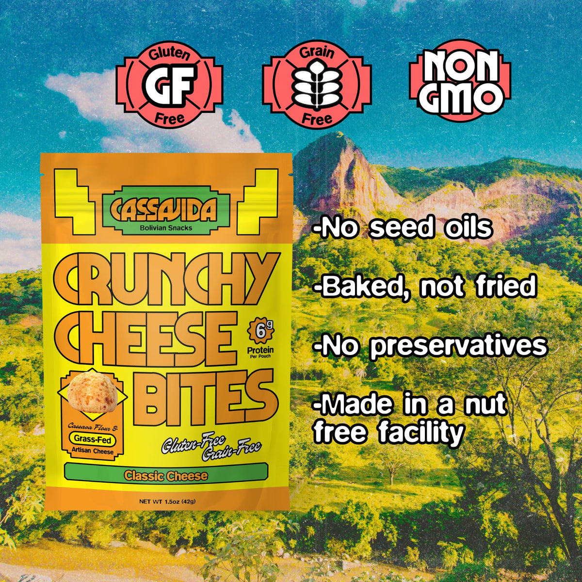 Cassavida grass-fed cheese bites emphasize rich, buttery notes.
