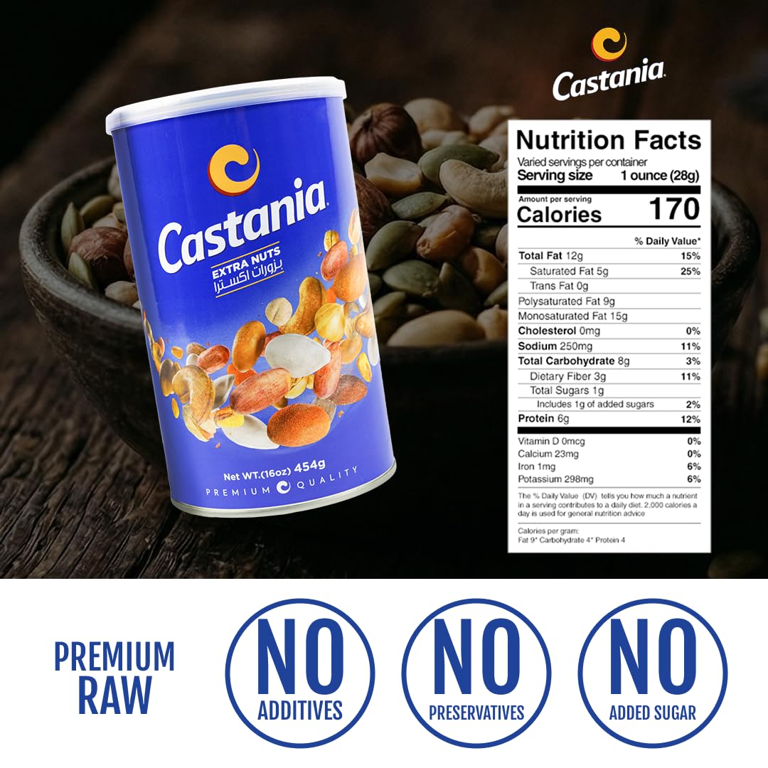 Castania hazelnuts and peanuts display balanced texture for snack platters