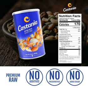Castania hazelnuts and peanuts display balanced texture for snack platters
