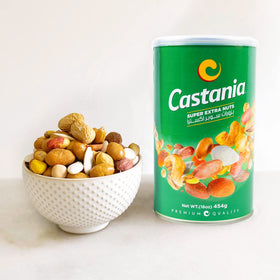 Castania Lebanese mixed nuts featuring cashews, smooth and creamy texture