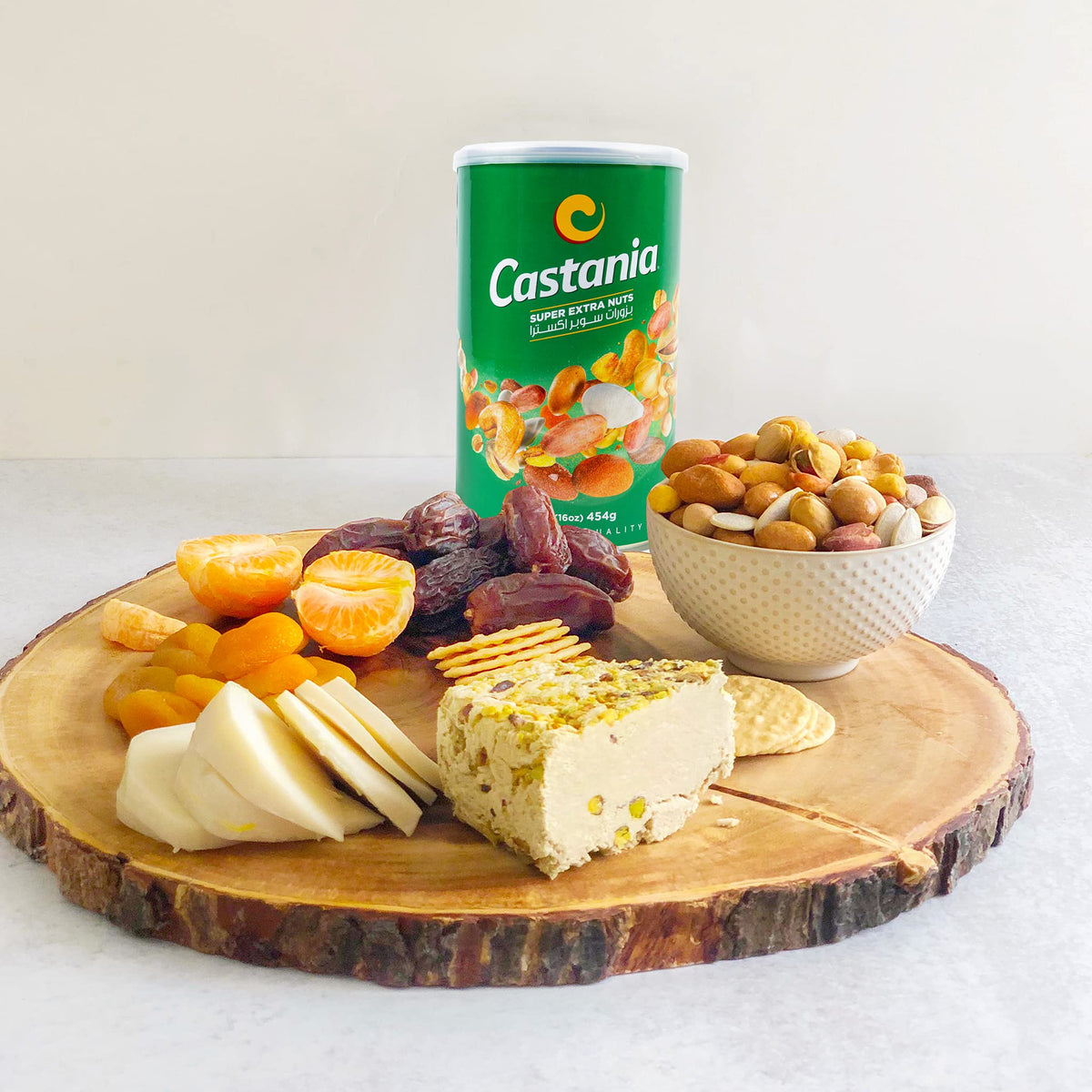 Castania Lebanese mixed nuts with chickpeas, satisfying and versatile snack option