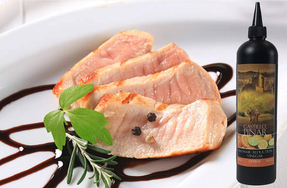 Castillo De Pinar balsamic dip for antipasto skewers.