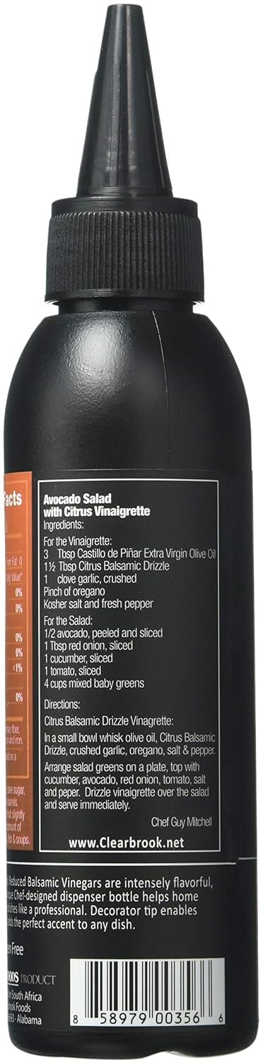 Castillo De Pinar organic citrus balsamic glaze in kitchen scene.