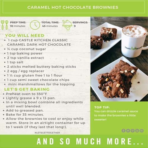 Product label on Castle Kitchen cocoa showing gluten-free and Non-GMO certifications for peace of mind.