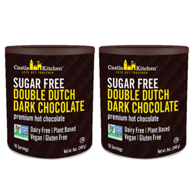 Castle Kitchen sugar-free hot cocoa box front ready to enjoy.