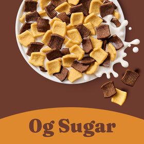 Catalina Crunch gluten-free sugar-free label on pack emphasizing clean ingredients.