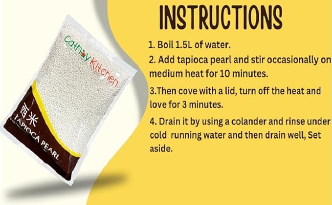 Cathay Kitchen Sago pearls in soup or sauce for added body and thickness.