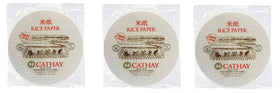 Cathay rice paper round 22cm, ready for fresh spring rolls.